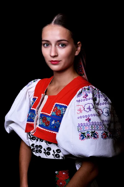 Folclore Slovacco Slovacca Ragazza Folklore — Foto Stock