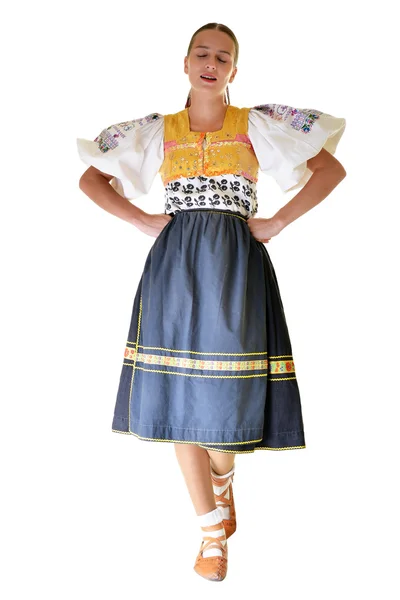 Slovenský Folklór Slovenské Folklorní Děvče — Stock fotografie