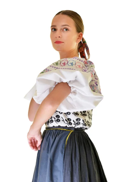 Σλοβακική Λαογραφία Σλοβάκικο Κορίτσι Λαογραφίας — Φωτογραφία Αρχείου