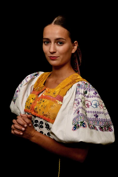 Slovak Folklore Slovakian Folklore Girl — Stock Photo, Image