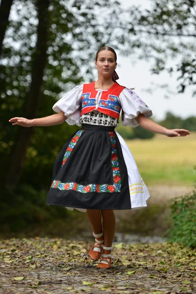 Slowaakse Folklore Slovaakse Folklore Meisje — Stockfoto