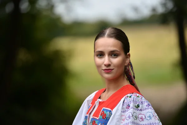 Slovenský Folklór Slovenské Folklorní Děvče — Stock fotografie