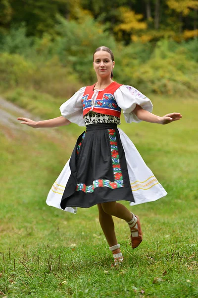 Folklore Slovaque Slovaque Fille Folklorique — Photo