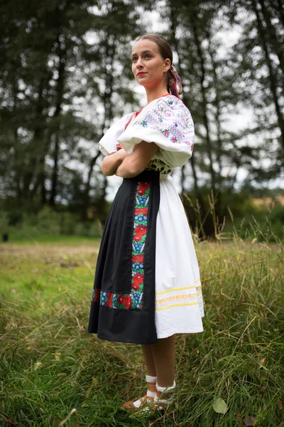 Slovakiska Folklore Slovakisk Folklore Flicka — Stockfoto