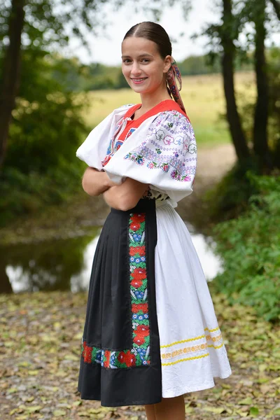 Slovakiska Folklore Slovakisk Folklore Flicka — Stockfoto