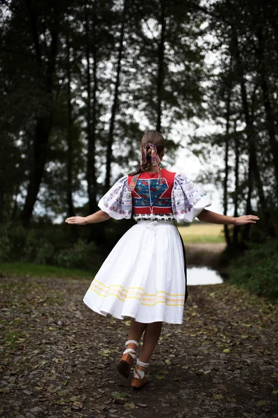 Folclore Slovacco Slovacca Ragazza Folklore — Foto Stock