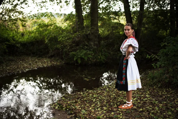 Slovakiska Folklore Slovakisk Folklore Flicka — Stockfoto