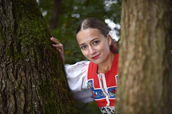 Slovak Folklore Slovakian Folklore Girl — Stock Photo, Image