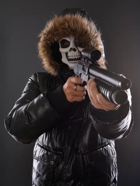 Gangster met pistool — Stockfoto