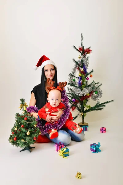 Санта дитини Різдво — стокове фото