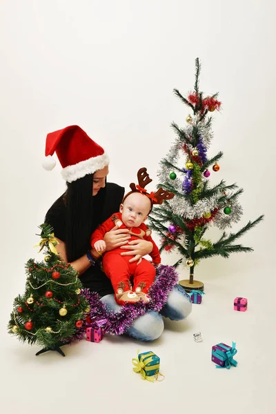 Noel baba bebek Noel zamanı — Stok fotoğraf