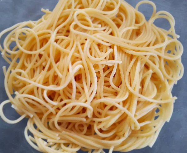 Rauwe Spaghetti Pasta Italiaans Eten Koken Concept — Stockfoto