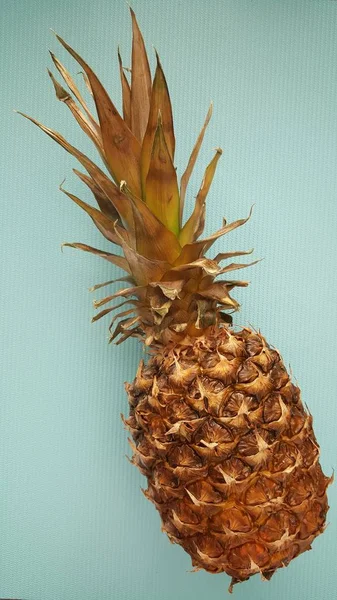 Ananas Fondo Blu — Foto Stock