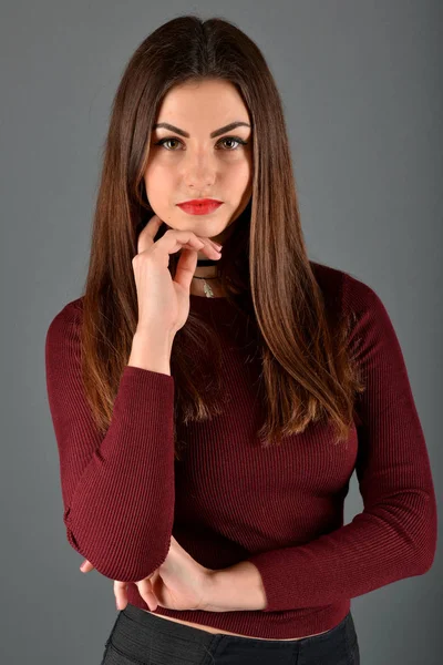 Brunette girl portrait — Stock Photo, Image