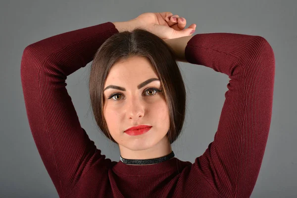 Brunette meisje portret — Stockfoto