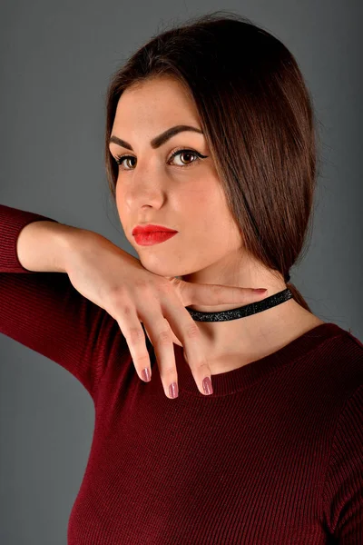 Brunette girl portrait — Stock Photo, Image