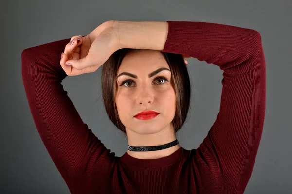 Brunette girl portrait — Stock Photo, Image