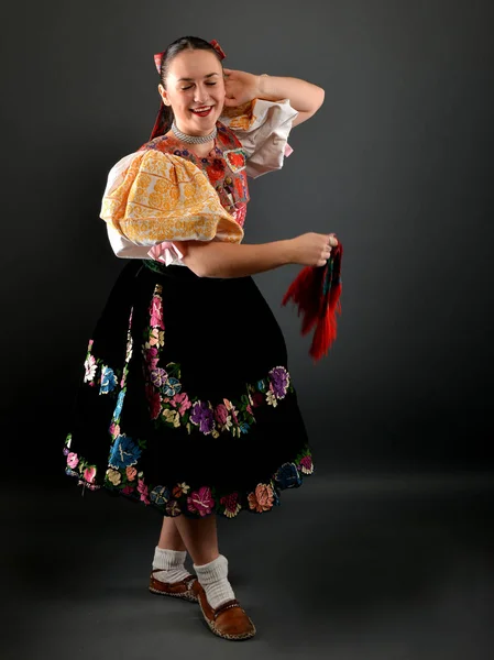 Beautiful folklore dancer — Stock Photo, Image