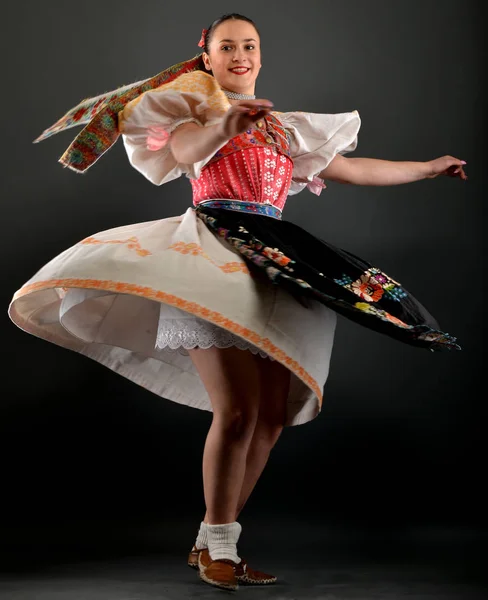 Slovakian folklore dancer — Stock Photo, Image