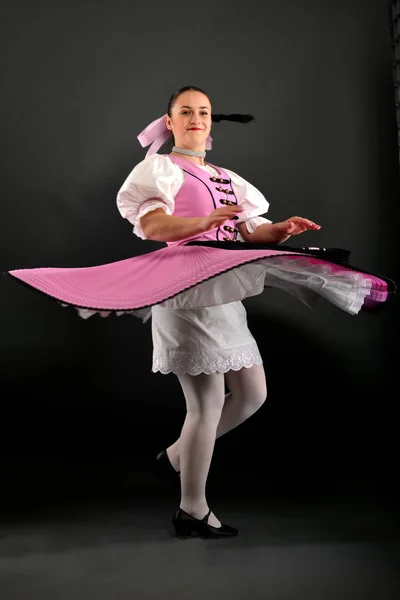 Slovakian folklore dancer — Stock Photo, Image