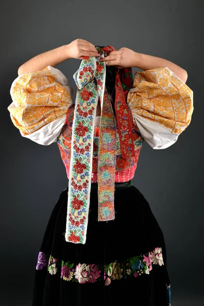 斯洛伐克民俗衣服 — 图库照片