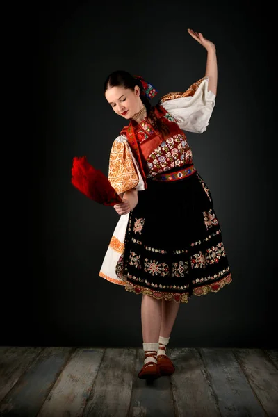 斯洛伐克民俗舞者 — 图库照片