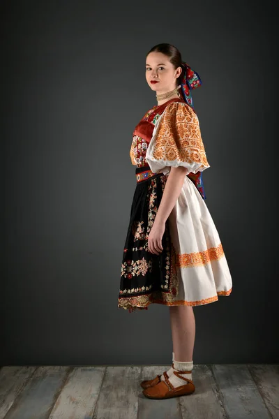 Slovakian folklore dancer — Stock Photo, Image