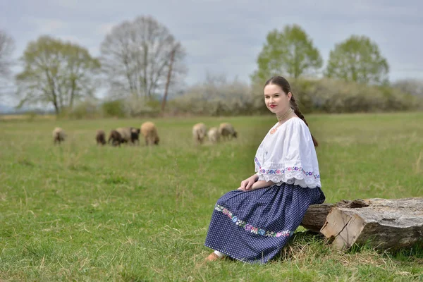 Slowaakse folklore vrouw — Stockfoto