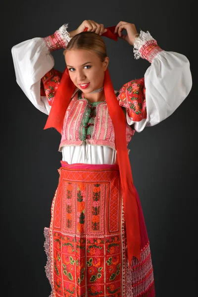 Szlovák folklór nő — Stock Fotó