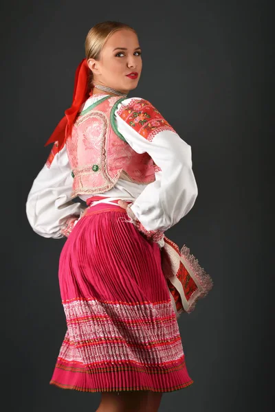 Slovakian folklore woman — Stock Photo, Image