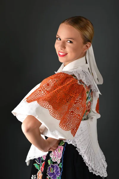 Slovakian folklore woman — Stock Photo, Image