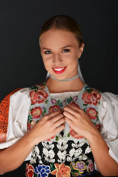 Slovakian folklore dancer — Stock Photo, Image