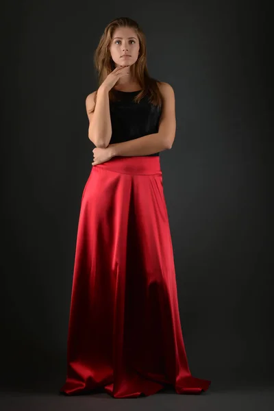 Portrait Young Woman Posing Studio — Stock Photo, Image