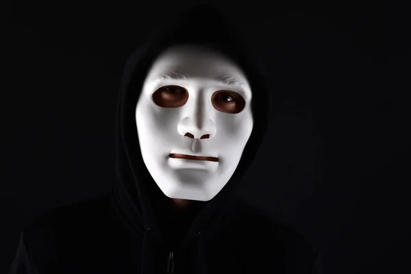 Anonymní Sociální Maskování Nebo Halloween Koncept — Stock fotografie