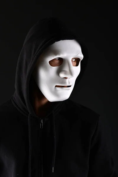 Anoniem Sociaal Maskeren Halloween Concept — Stockfoto