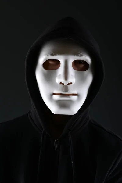 Anonymní Sociální Maskování Nebo Halloween Koncept — Stock fotografie