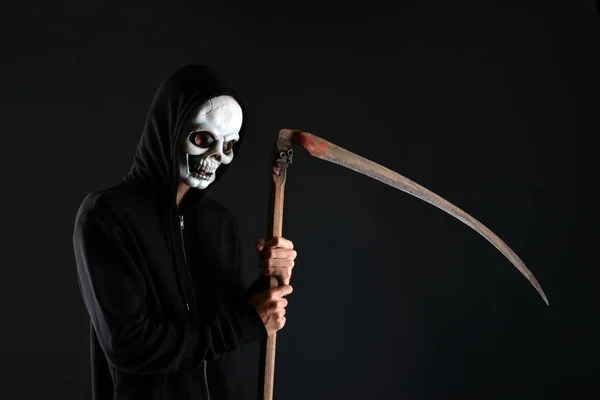 High Contrast Image Grim Reaper Scythe — Stock Photo, Image