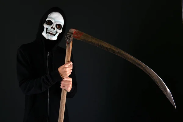 High Contrast Image Grim Reaper Scythe — Stock Photo, Image