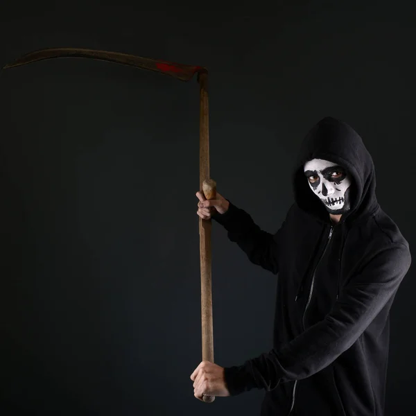 Grim reaper with a scythe — Stock Photo, Image