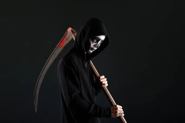 Grim reaper with a scythe — Stock Photo, Image