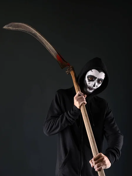 Grim reaper with a scythe — Stock Photo, Image