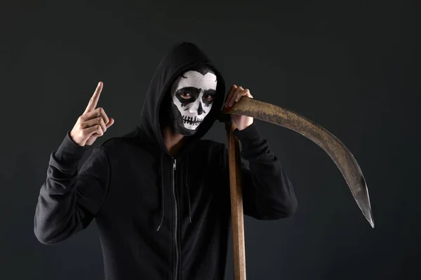 Grim reaper with a scythe — Stock Photo, Image