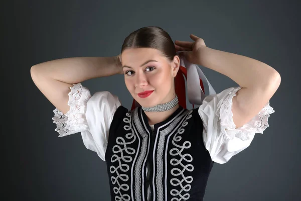 Folklore Eslovaco Traje Tradicional —  Fotos de Stock