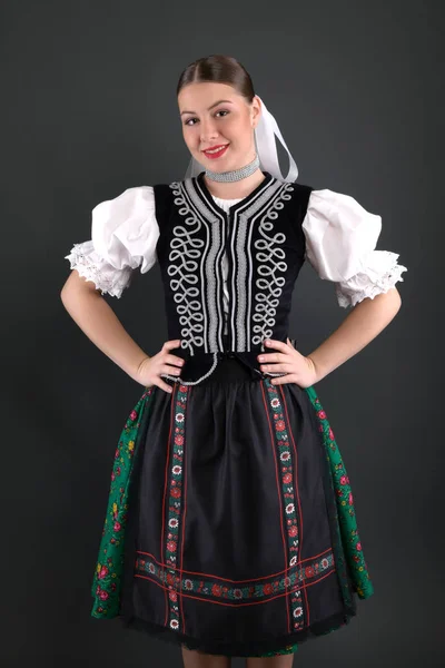 Folklore Eslovaco Traje Tradicional — Foto de Stock
