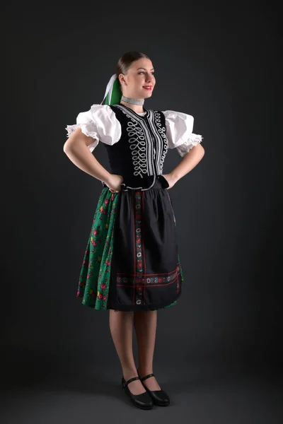 Slovakisk Folklore Traditionell Dräkt — Stockfoto