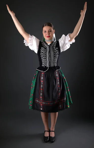 Folklorique Slovaque Costume Traditionnel — Photo