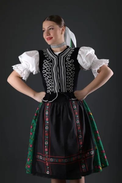 Slovakisk Folklore Traditionell Dräkt — Stockfoto