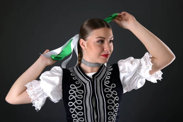 Szlovák Folklór Hagyományos Jelmez — Stock Fotó