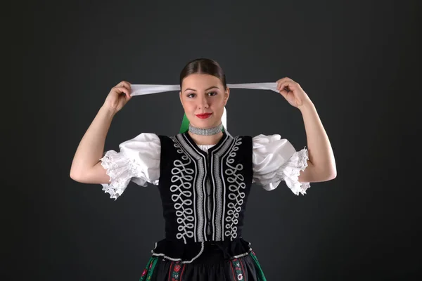 Slovakisk Folklore Traditionell Dräkt — Stockfoto