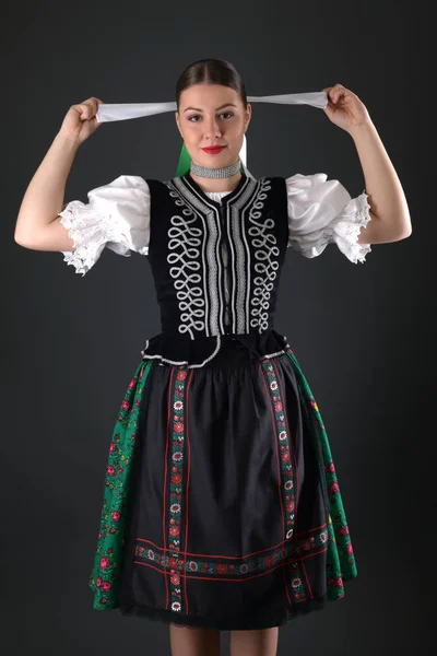 Folklore Eslovaco Traje Tradicional —  Fotos de Stock
